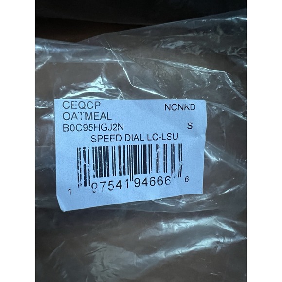 LSU Tigers NCAA Licensed Women's Cropped Quarter Zip Sweatshirt Oatmeal, Small - Picture 6 of 6